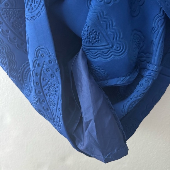 MaxMara Cobalt Blue Long Sleeve Mini Cocktail Dress size Medium - Picture 6 of 10